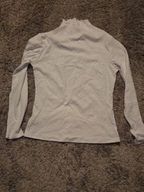 Women’s Long Sleeve Mock Neck Top - White